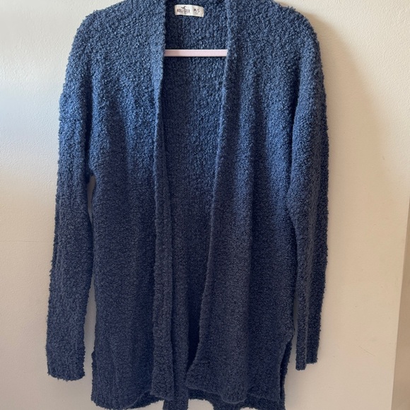 Hollister Sweaters - Hollister Navy Bouclé Open-Front Cardigan Size M/L